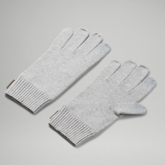 Lululemon Men’s Cold Pursuit Merino Wool Tech Gloves Grey Large XL NWT